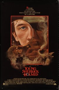 2c1499 YOUNG SHERLOCK HOLMES 1sh 1985 Steven Spielberg, Nicholas Rowe, really cool detective art!