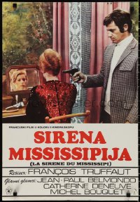 2c0353 MISSISSIPPI MERMAID Yugoslavian 20x27 1970 Truffaut's La Sirene du Mississippi, Belmondo!