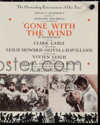 2c0611 GONE WITH THE WIND herald 1939 Clark Gable, Vivien Leigh, Leslie Howard, Olivia de Havilland!