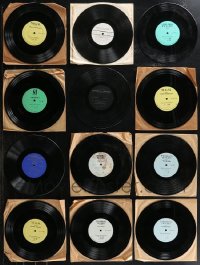 2d0616 LOT OF 12 33 1/3 RPM RADIO SPOTS RECORDS 1960s commercials for a variety of movies!