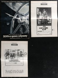 2d0522 LOT OF 3 CUT PRESSBOOKS 1960s For a Few Dollars More, 2001: A Space Odyssey, Thunderball!