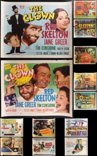 2d1183 LOT OF 13 MOSTLY UNFOLDED HALF-SHEETS 1950s-1960s great images from a variety of movies!