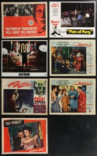 2d0467 LOT OF 7 LOBBY CARDS 1940s-1980s great images from a variety of different movies!