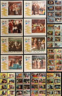 2d0358 LOT OF 85 1950S LOBBY CARDS 1950s complete sets from 11 different movies!