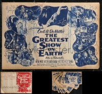2d0029 LOT OF APPROXIMATELY 200 GREATEST SHOW ON EARTH HERALDS 1952 Cecil B. DeMille classic!