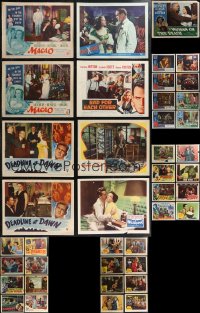 2d0394 LOT OF 41 FILM NOIR LOBBY CARDS 1940s-1950s incomplete sets from a variety of movies!