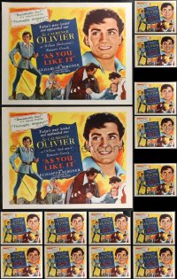 2d1177 LOT OF 21 UNFOLDED AS YOU LIKE IT R49 HALF-SHEETS R1949 Laurence Olivier & Shakespeare!