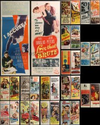 2d1030 LOT OF 30 FORMERLY FOLDED INSERTS 1940s-1960s great images from a variety of movies!