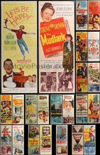 2d1038 LOT OF 23 FORMERLY FOLDED INSERTS 1950s great images from a variety of different movies!