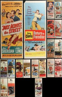 2d1040 LOT OF 21 FORMERLY FOLDED INSERTS 1940s-1950s great images from a variety of movies!