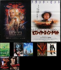 2d1168 LOT OF 13 UNFOLDED JAPANESE B2 POSTERS 1980s-2000s a variety of cool movie images!