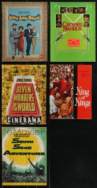 2d0665 LOT OF 5 SOUVENIR PROGRAM BOOKS 1950s-1970s filled with great movie images & information!