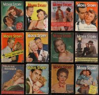2d0533 LOT OF 12 MOVIE STORY MOVIE MAGAZINES 1940s-1950s great cover images + cool articles!