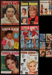 2d0529 LOT OF 13 MOVIE MAGAZINES 1940s-1950s Movie Mirror, Screen Annual, Movie Screen & more!