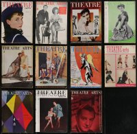 2d0542 LOT OF 11 THEATRE ARTS MAGAZINES 1940s-1960s filled with great images & articles!