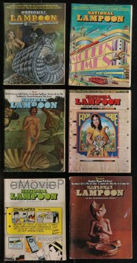 2d0554 LOT OF 9 NATIONAL LAMPOON MAGAZINES 1970s filled with great images & articles!