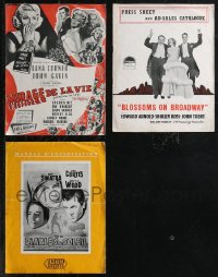 2d0520 LOT OF 3 NON-US PRESSBOOKS 1930s-1950s advertising for a variety of different movies!
