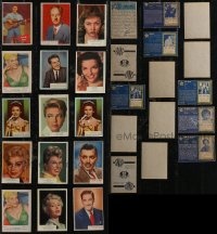 2d0884 LOT OF 15 HOLLYWOOD STARS TRADING CARDS 1950s great portraits of leading men & women!
