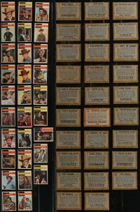 2d0882 LOT OF 29 TV WESTERN TRADING CARDS 1950s great portraits of cowboy stars with info on back!