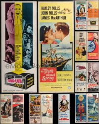 2d1065 LOT OF 15 MOSTLY UNFOLDED 1960S INSERTS 1960s a variety of cool movie images!
