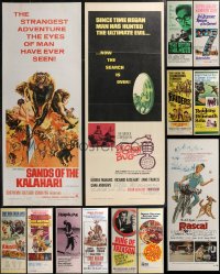 2d1048 LOT OF 19 MOSTLY UNFOLDED 1960S INSERTS 1960s a variety of cool movie images!