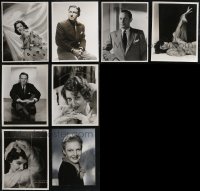 2d0495 LOT OF 8 11X14 DELUXE STILLS 1930s great portraits, all with name photographer stamps!