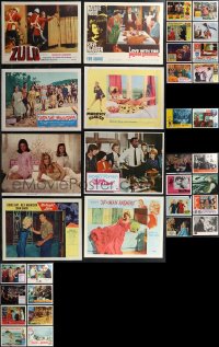 2d0392 LOT OF 42 LOBBY CARDS 1960s great scenes from a variety of different movies!
