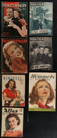 2d0571 LOT OF 7 NON-US MOVIE MAGAZINES 1940s filled with great images & articles!