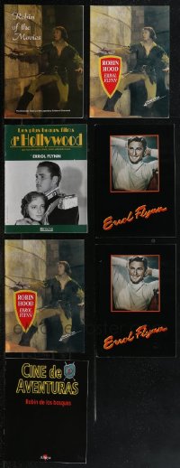 2d0567 LOT OF 7 U.S. & NON-U.S. MOVIE MAGAZINES WITH ERROL FLYNN COVERS & STORIES 1980s-1990s cool!