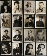 2d0854 LOT OF 16 1930S-40S MALE PORTRAIT 8X10 STILLS 1930s-1940s leading & supporting men!