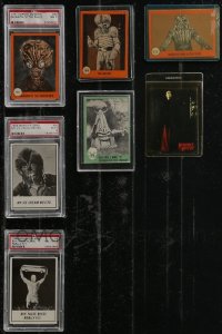 2d0887 LOT OF 7 SLABBED & UNSLABBED TRADING CARDS 1960s-1990s monsters from calssic horror movies!