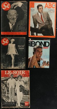 2d0586 LOT OF 5 NON-US MAGAZINES 1940s-1960s James Bond, Se, ABC, many great images & articles!