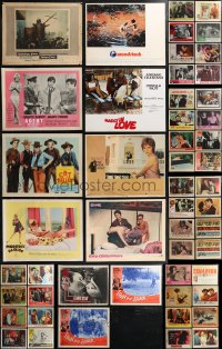 2d0375 LOT OF 59 LOBBY CARDS 1950s-1970s incomplete sets from a variety of different movies!