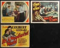 2d0480 LOT OF 3 LOBBY CARDS FROM JAMES STEWART MOVIES 1930s-1940s It's a Wonderful World, Magic Town