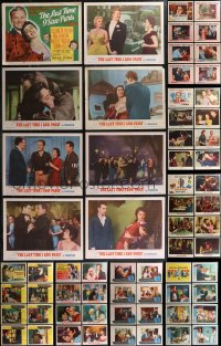 2d0364 LOT OF 72 1950S LOBBY CARDS 1950s complete sets from nine different movies!