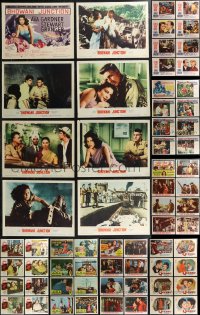 2d0355 LOT OF 87 1950S LOBBY CARDS 1950s complete sets from eleven different movies!