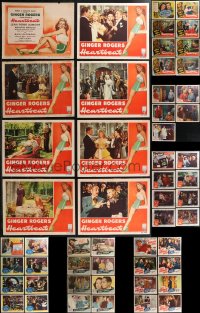 2d0381 LOT OF 53 1940S LOBBY CARDS 1940s mostly complete sets from several different movies!