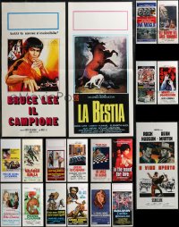 2d1007 LOT OF 23 FORMERLY FOLDED ITALIAN LOCANDINAS 1960s-2000s a variety of movie images!
