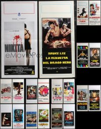 2d1008 LOT OF 22 FORMERLY FOLDED ITALIAN LOCANDINAS 1960s-1990s a variety of movie images!