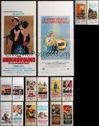 2d1017 LOT OF 16 MOSTLY FORMERLY FOLDED ITALIAN LOCANDINAS 1960s-1980s a variety of movie images!