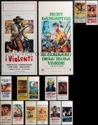 2d1019 LOT OF 15 MOSTLY FORMERLY FOLDED ITALIAN LOCANDINAS 1960s-1980s a variety of movie images!
