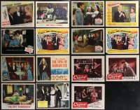 2d0440 LOT OF 15 LOBBY CARDS 1940s-1970s incomplete sets from a variety of different movies!