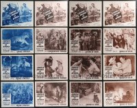 2d0437 LOT OF 16 JUNGLE DRUMS OF AFRICA SERIAL LOBBY CARDS 1952 complete sets for 4 chapters!