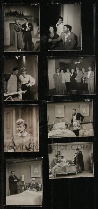 2d0871 LOT OF 8 I LOVE LUCY DELUXE 4X5 TV PHOTOS 1950s Lucille Ball, Desi Arnaz & more, candids!