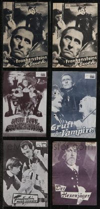 2d0914 LOT OF 6 HORROR/SCI-FI AUSTRIAN PROGRAMS 1950s-1960s great images from several scary movies!