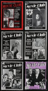 2d0577 LOT OF 6 MOVIE CLUB MAGAZINES 1990s the first six issues, cool images & articles!