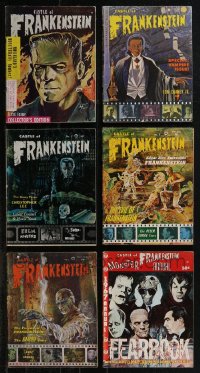 2d0583 LOT OF 6 CASTLE OF FRANKENSTEIN MAGAZINES 1960s filled with great horror images & articles!