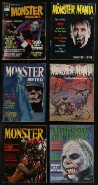 2d0579 LOT OF 6 MONSTER MAGAZINES 1960s-1980s filled with great horror images & articles!