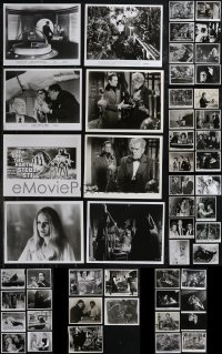 2d0937 LOT OF 69 HORROR REPRO PHOTOS 1980s great portraits of top stars + classic movie scenes!