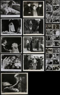 2d0825 LOT OF 33 HORROR 8X10 STILLS 1950s-1970s great scenes from several scary movies!